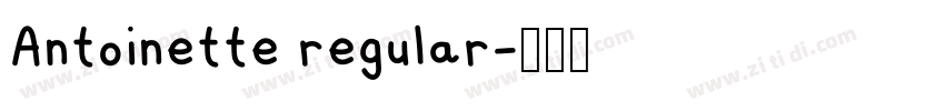 Antoinette regular字体转换